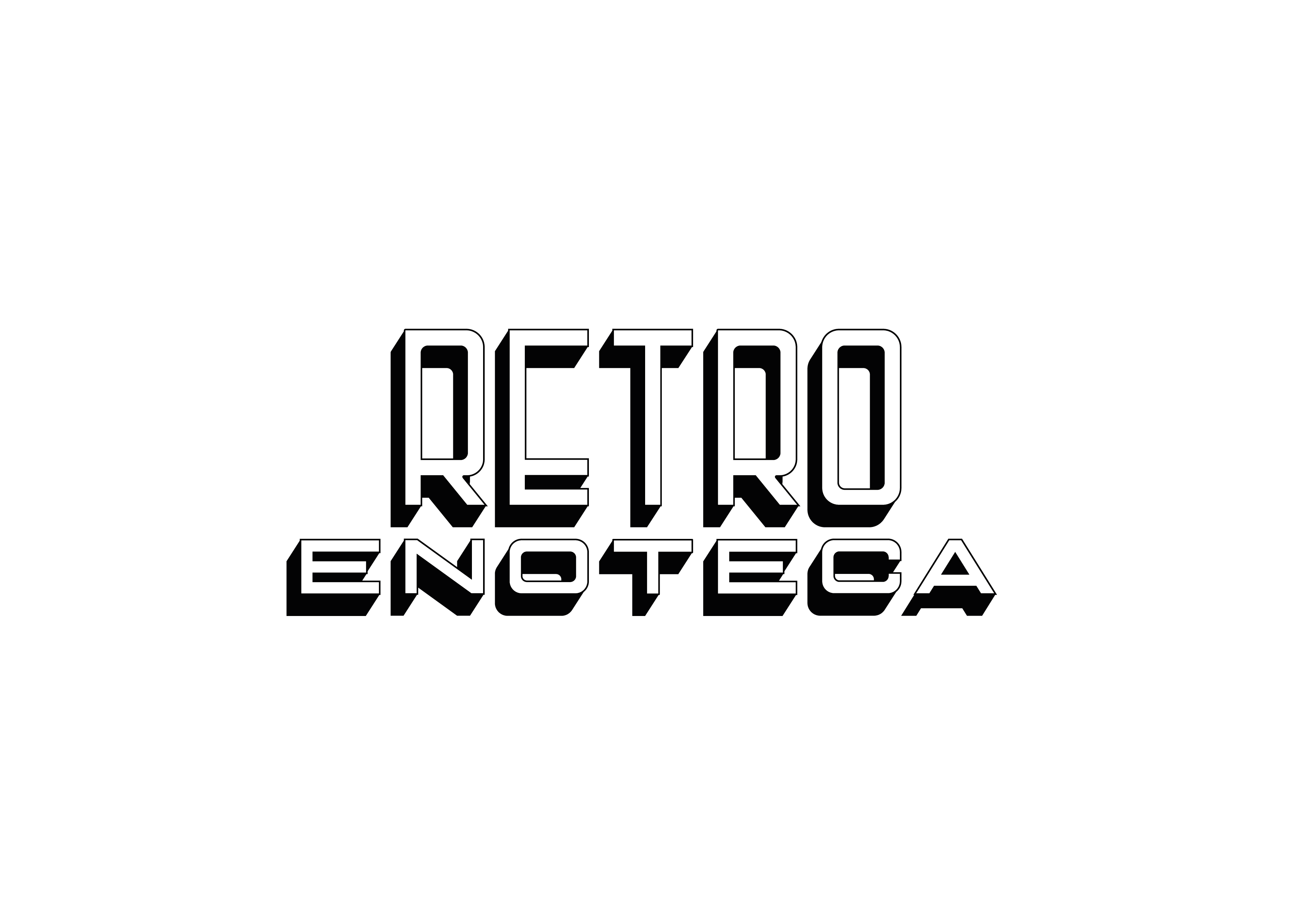 Retro Enoteca Logo - White